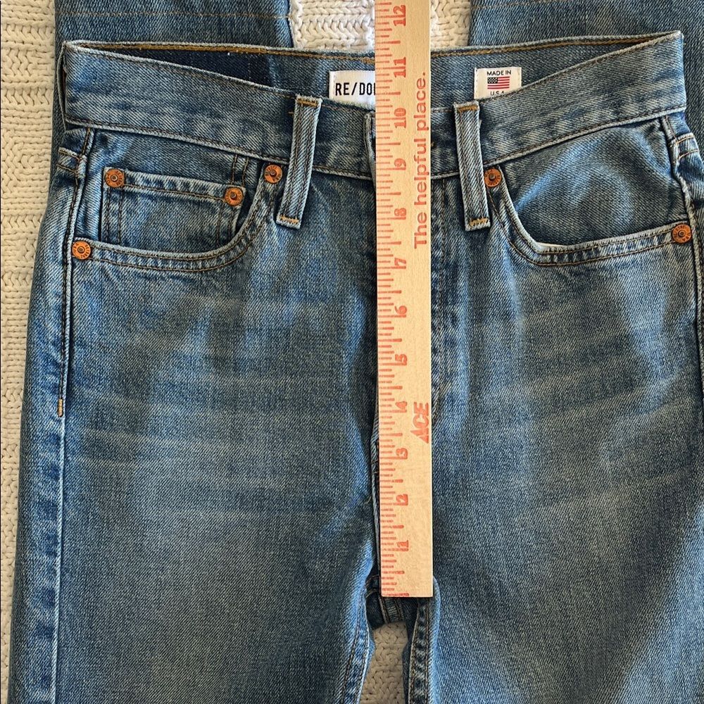 Re/Done Originals High Rise Stretch 2017 Dark Wash Sz 24 - Picture 3 of 10